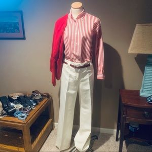 Emma James lined Winter White slacks wide leg